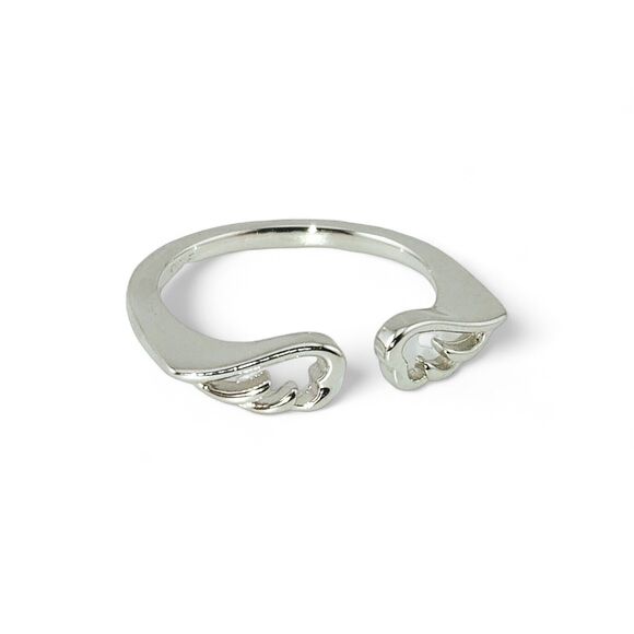 Sterling Silver 925 Angel Wings Ring - Picture 5 of 5